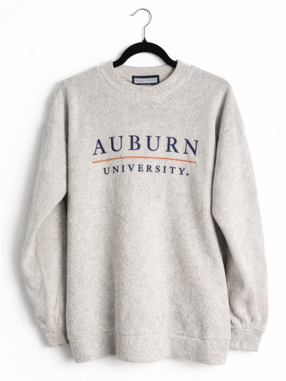Vintage Auburn University Sweatshirt Women’s M Woolly Threads Cream Textured